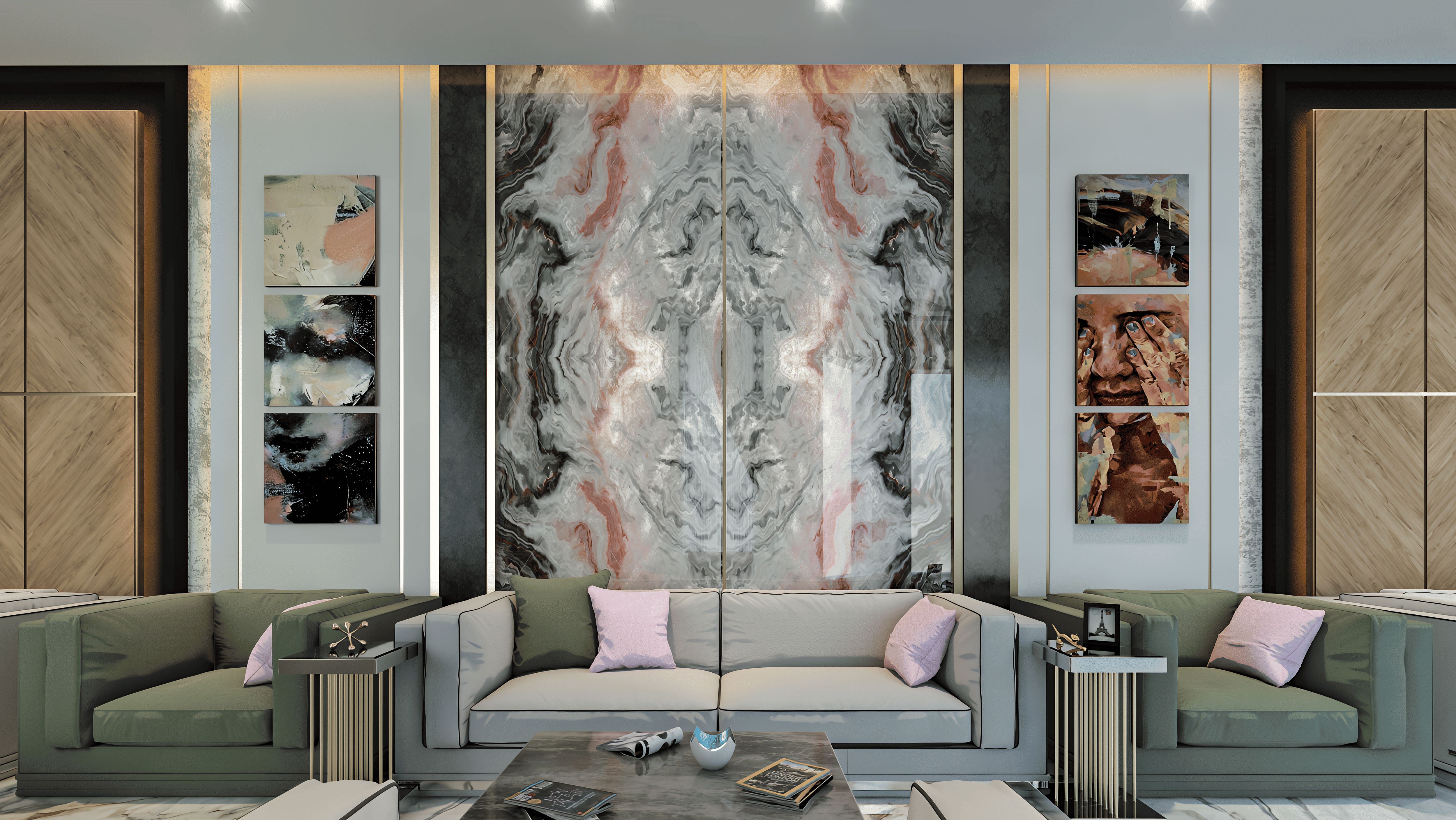LUDICO feature wall and lounge composition
